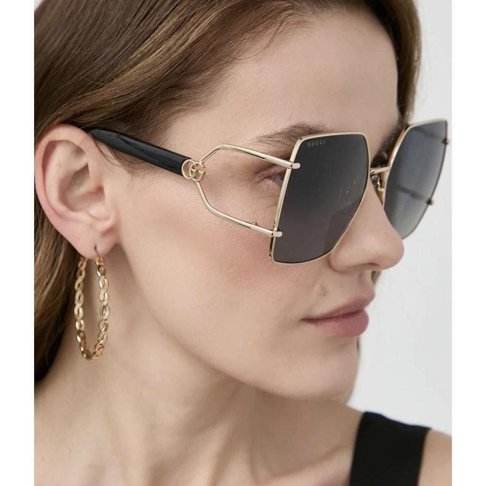 NWT Gucci GG1564SA-001 Gold Black 61mm Sunglasses